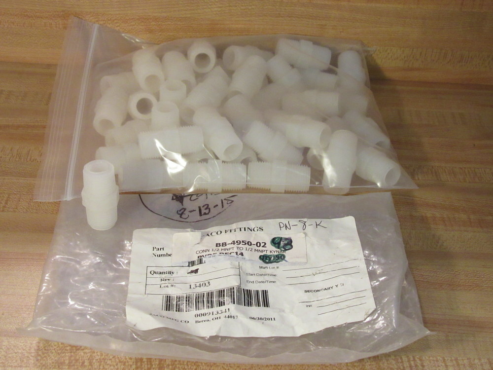 Jaco PN-8-K 1/2″ Plastic Fitting PN8K (Pack of 42)
