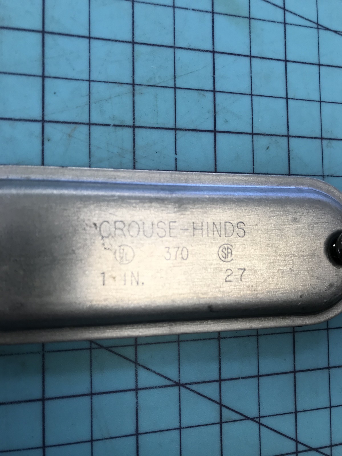 Crouse-Hinds 370-SA, 1″ Copper Free Aluminum Conduit Blank Cover – Lot of 3