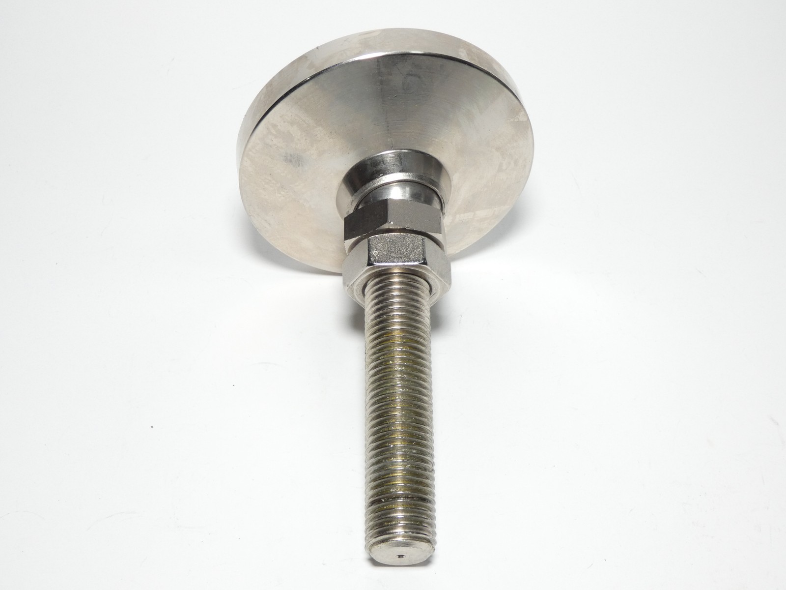 1-1/8″ x 6″ Threaded Stud Steel Swivel 6″ Base Leveling Mount