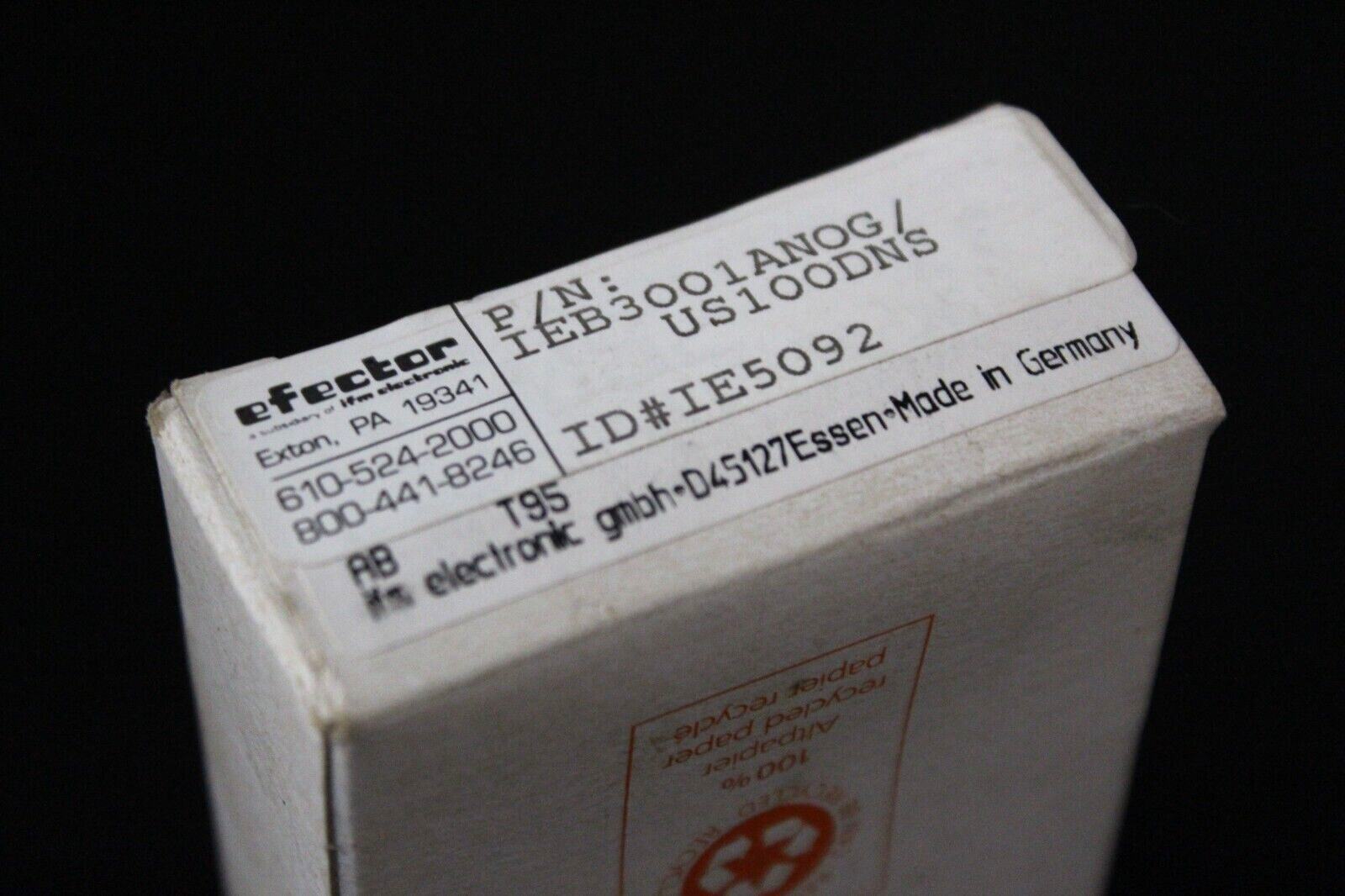 New Old Stock IFM EFECTOR IE5092 SENSOR IEB3001-ANOG/US-100-DNS Germany