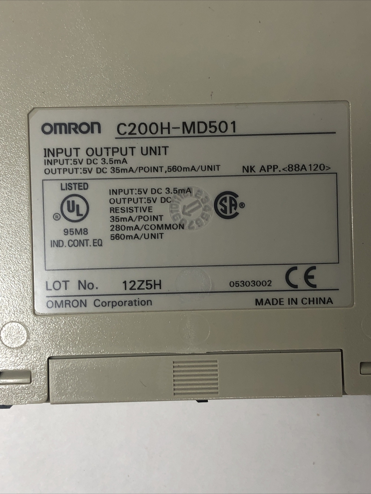 Omron C200H-MD501 Discrete I/O High Density Multiplex Module; C200HMD501