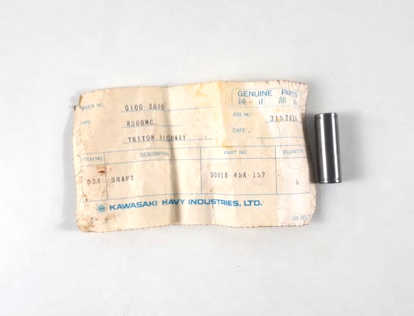 Pin Shaft P/N 90618-45K-152 Kawasaki 8S60MCE Genuine Parts (PACK 6)