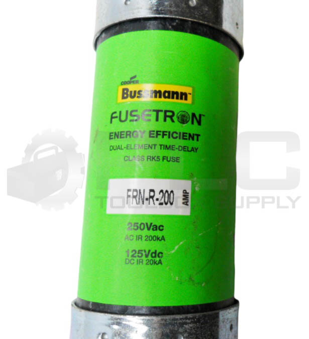 NEW BUSSMANN FRN-R-200 ENERGY EFFICIENT FUSE 200A 250VAC 125VDC