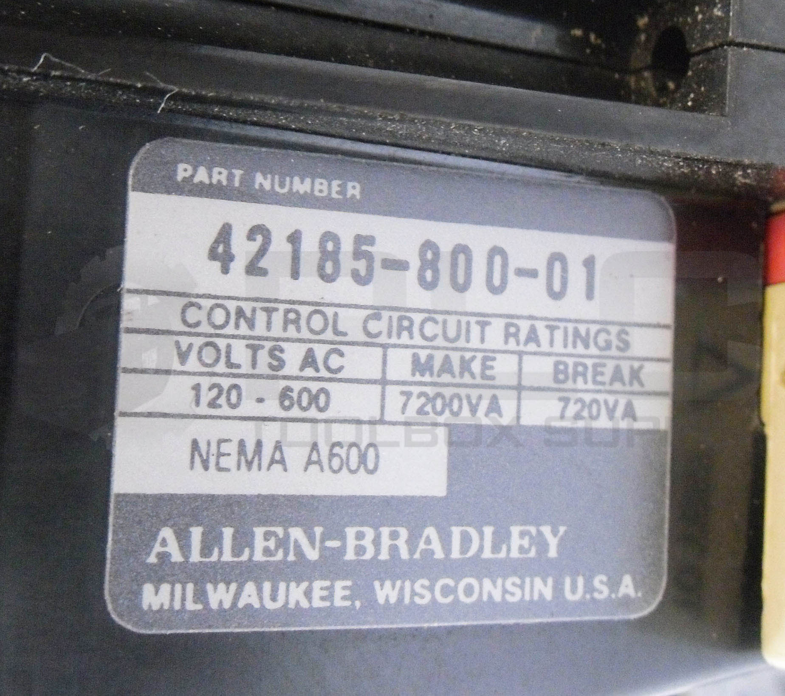 ALLEN BRADLEY 509-AOD /B W/ CB236 W/ 42185-800-01 W/ 595-AB /B W/ W52 509-A0D