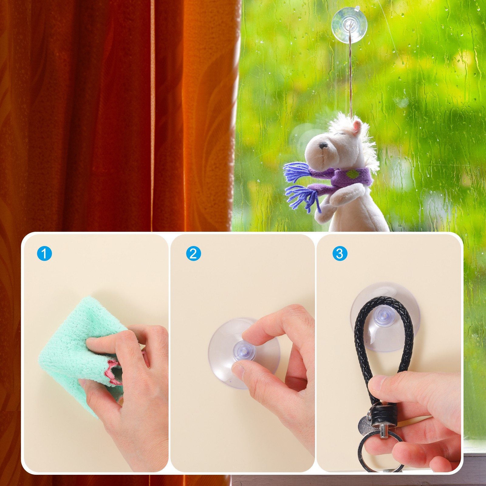 20Pcs 20mm/0.8 Inch PVC Suction Cups Sucker Pads Without Hooks Clear