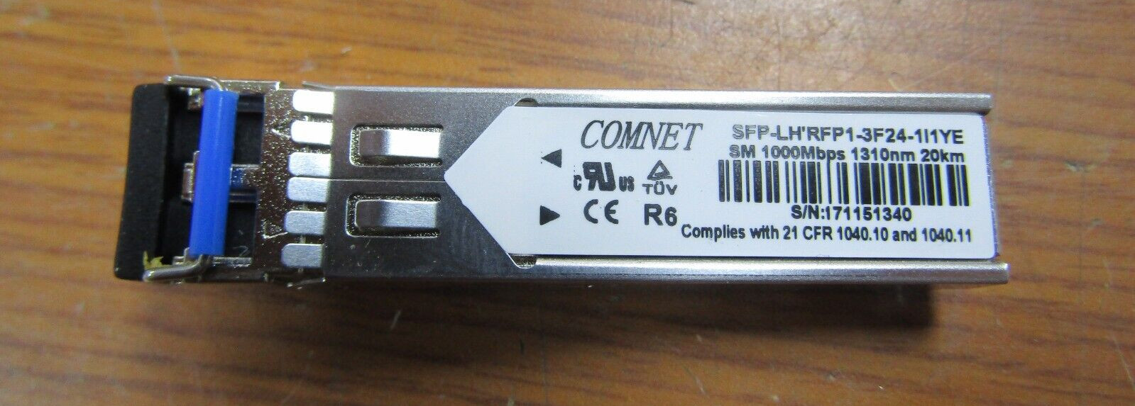 🔥NEW COMNET SFP-LH’RFP1-3F24-1I1YE TRANSCEIVER MODULE SM 1000Mbps 1310nm 20km
