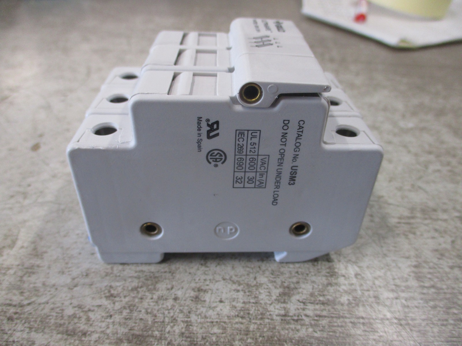 Gould Ultrasafe Fuseholder USM3 30A 600V 3P Used