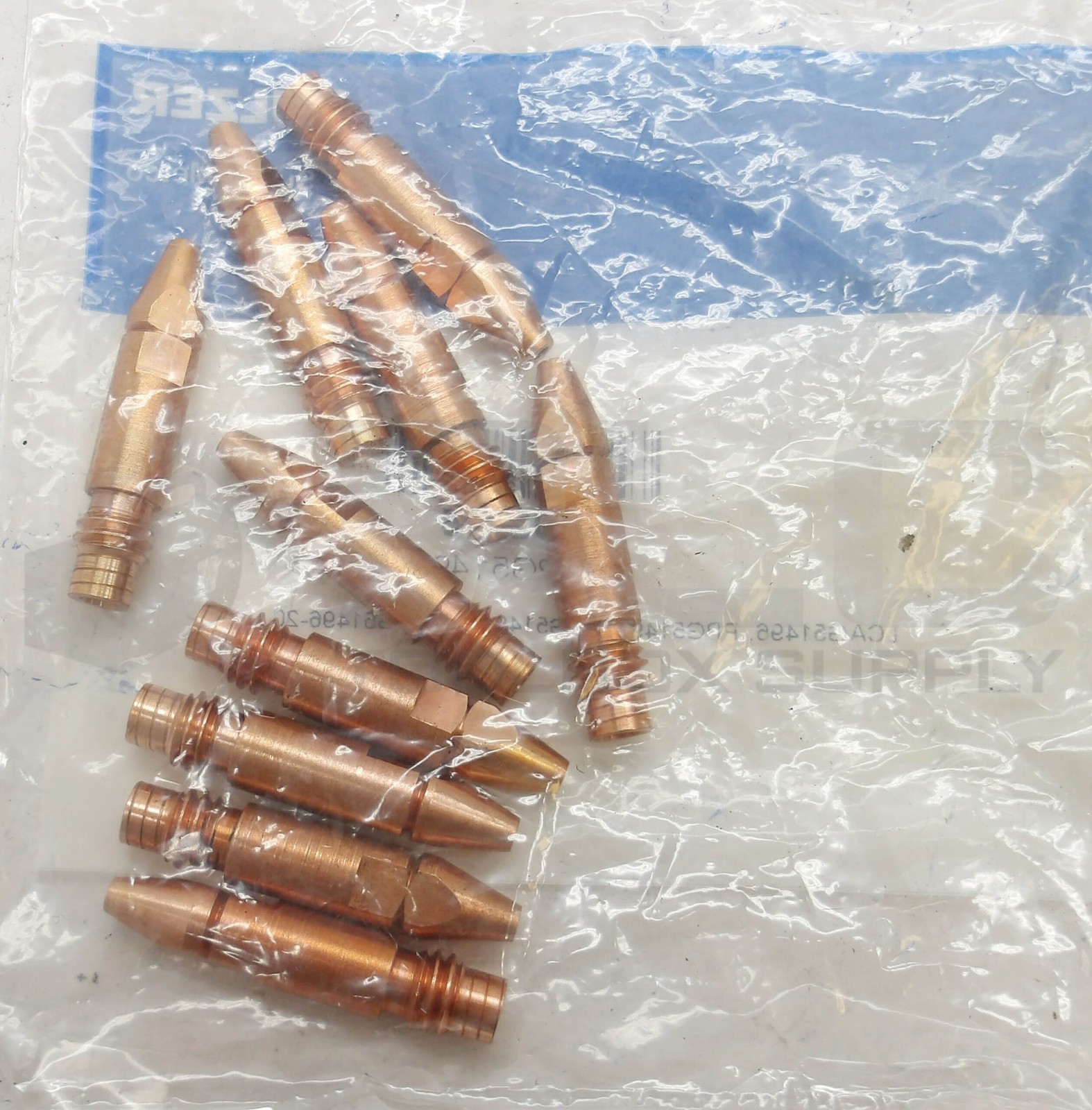 SEALED NEW BAG OF 10 SULZER PPG51496 BRASS CONTACT TUBE 1002265