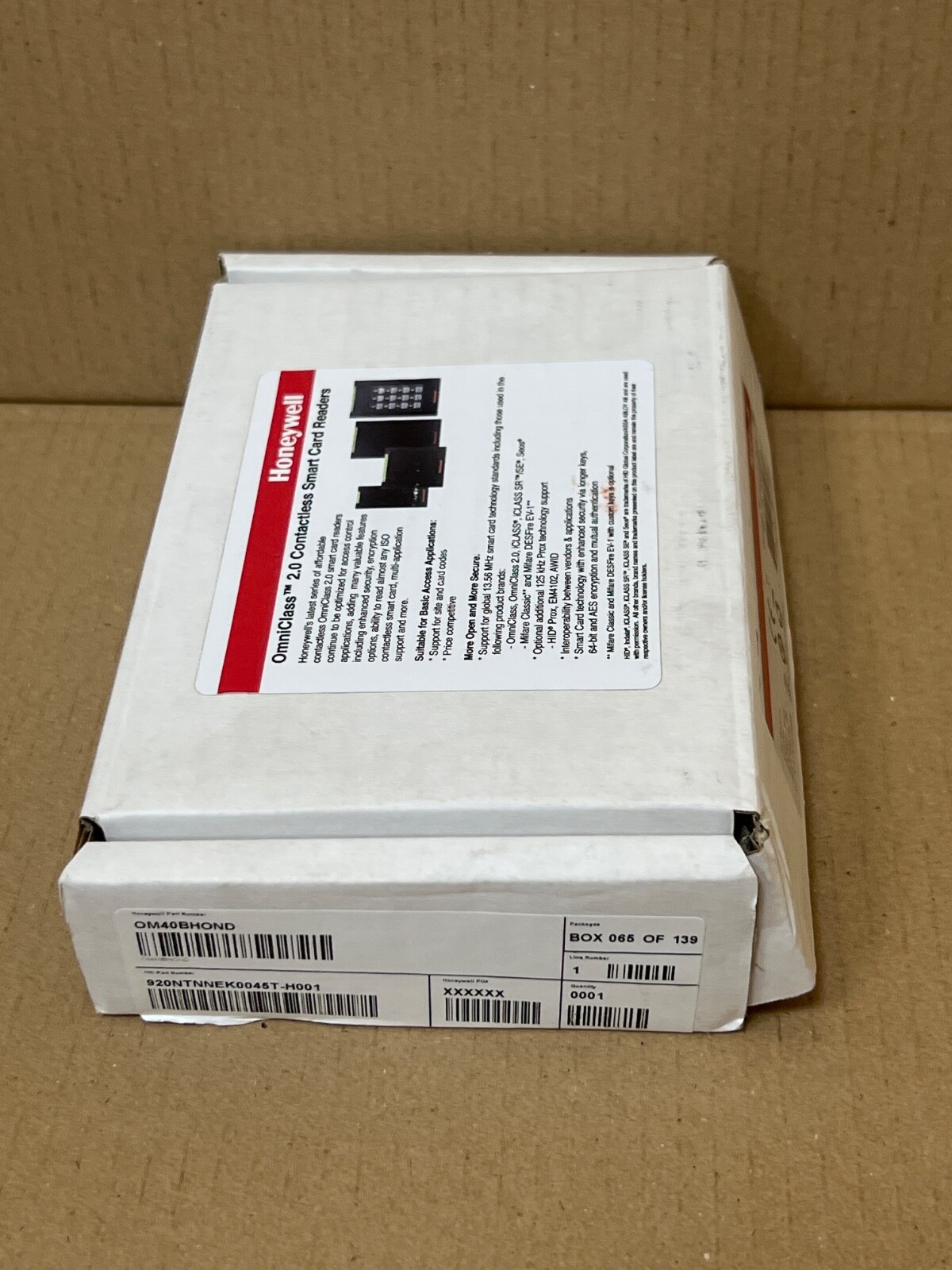 HONEYWELL OMNICLASS OM40BHOND Smart Card Reader