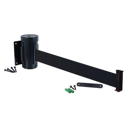 Retracta-Belt Wm700sb-Bk-Re Wall Barrier, 10Ft Black Belt