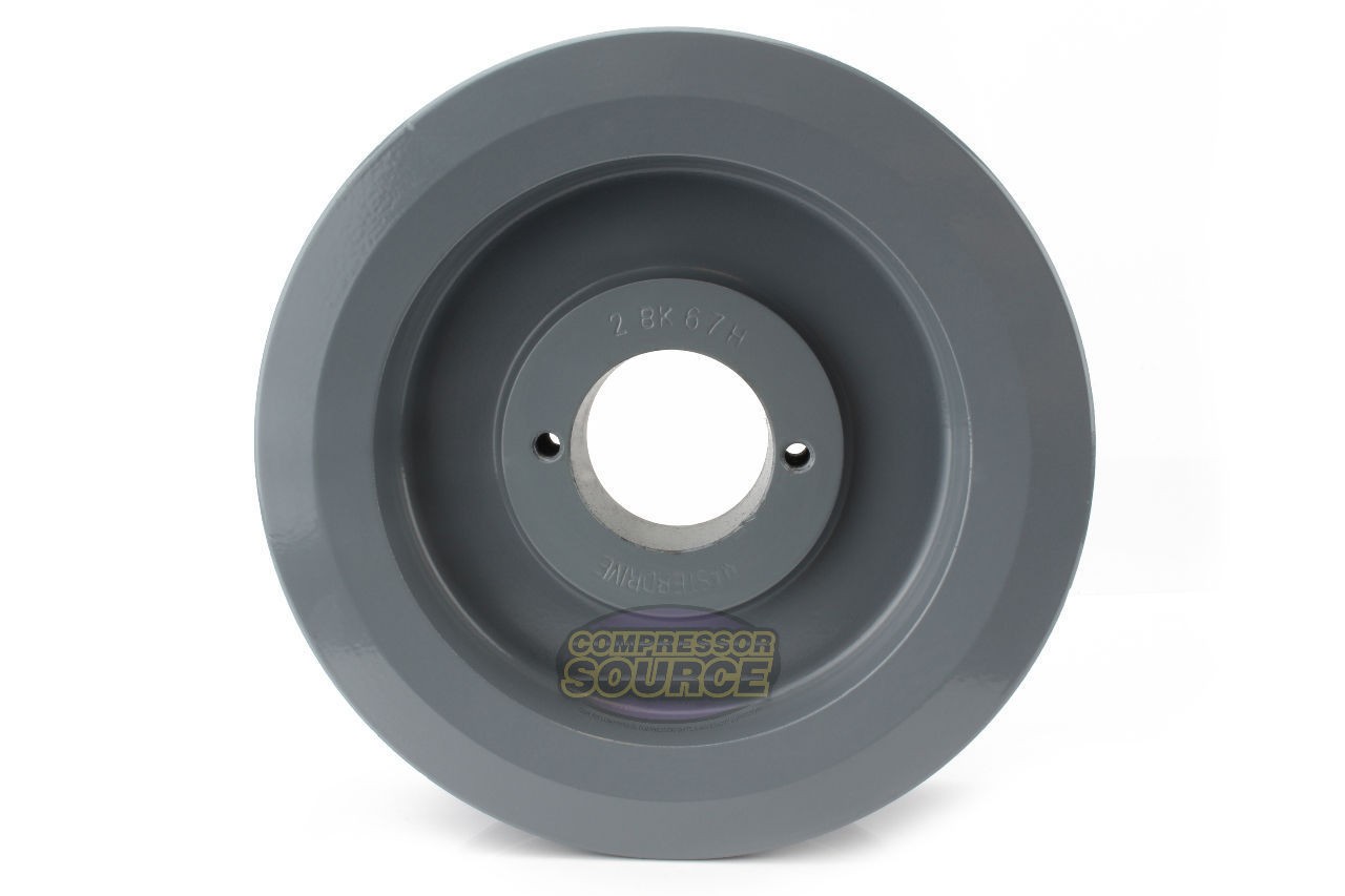 Cast Iron 6.5″ Dual Groove Belt B Section 5L Pulley with 7/8″ Sheave Bushing
