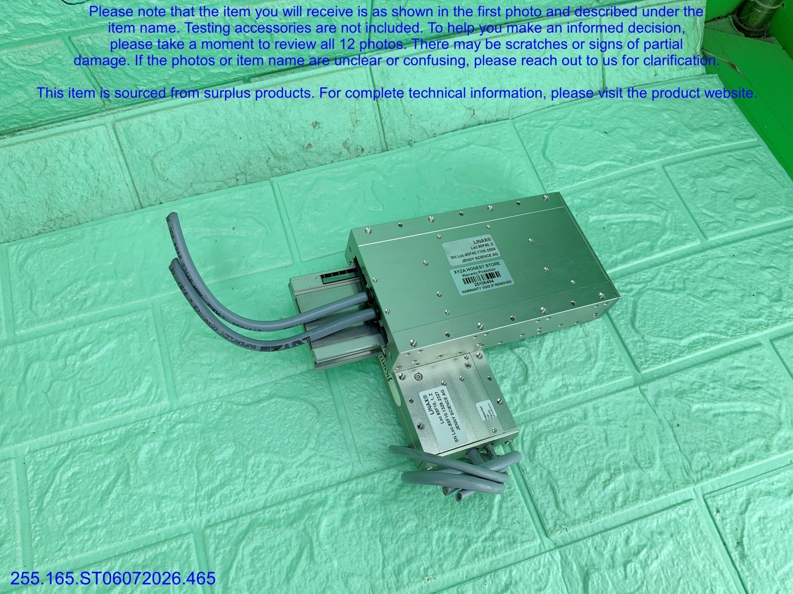 Jenny Science LINAX Lxc 80F40 Lxc 85F10 SHORT CABLE as in photos, sn:6494, DHL.
