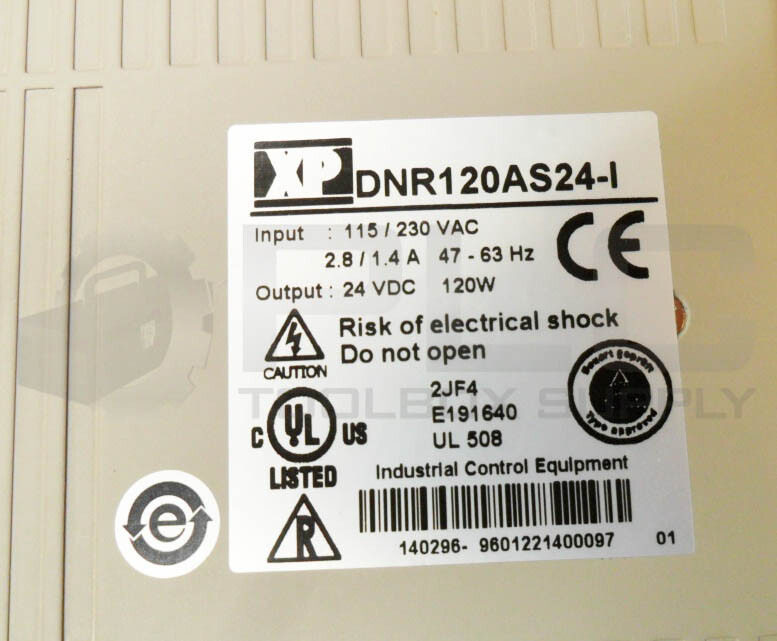 NEW XP POWER DNR120AS24-I POWER SUPPLY 115-230VAC 2.8-1.4A 47-63HZ