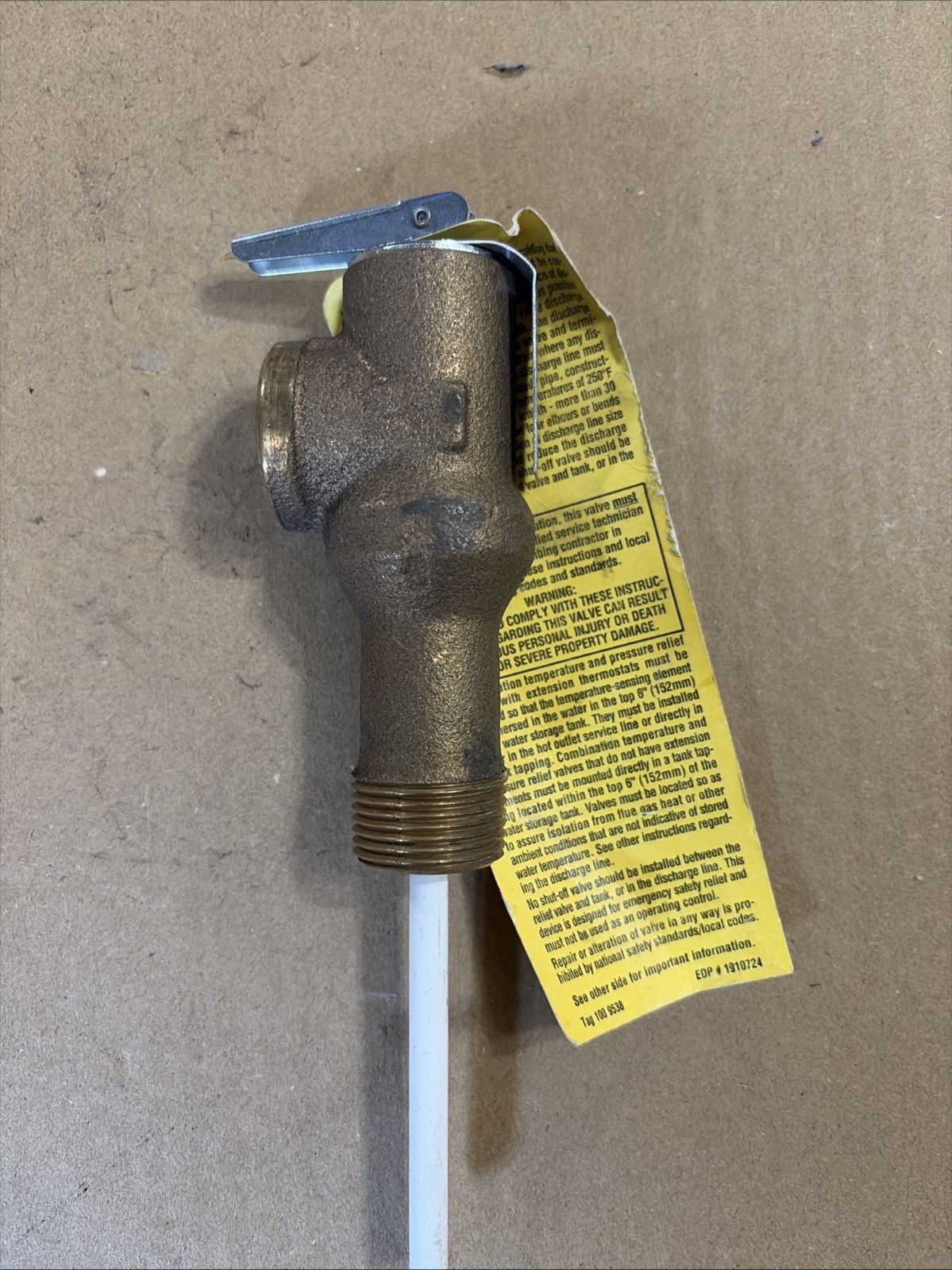Watts 3/4 Lf L100xl 150-210 Temperature Pressure Relief Valve, Copper
