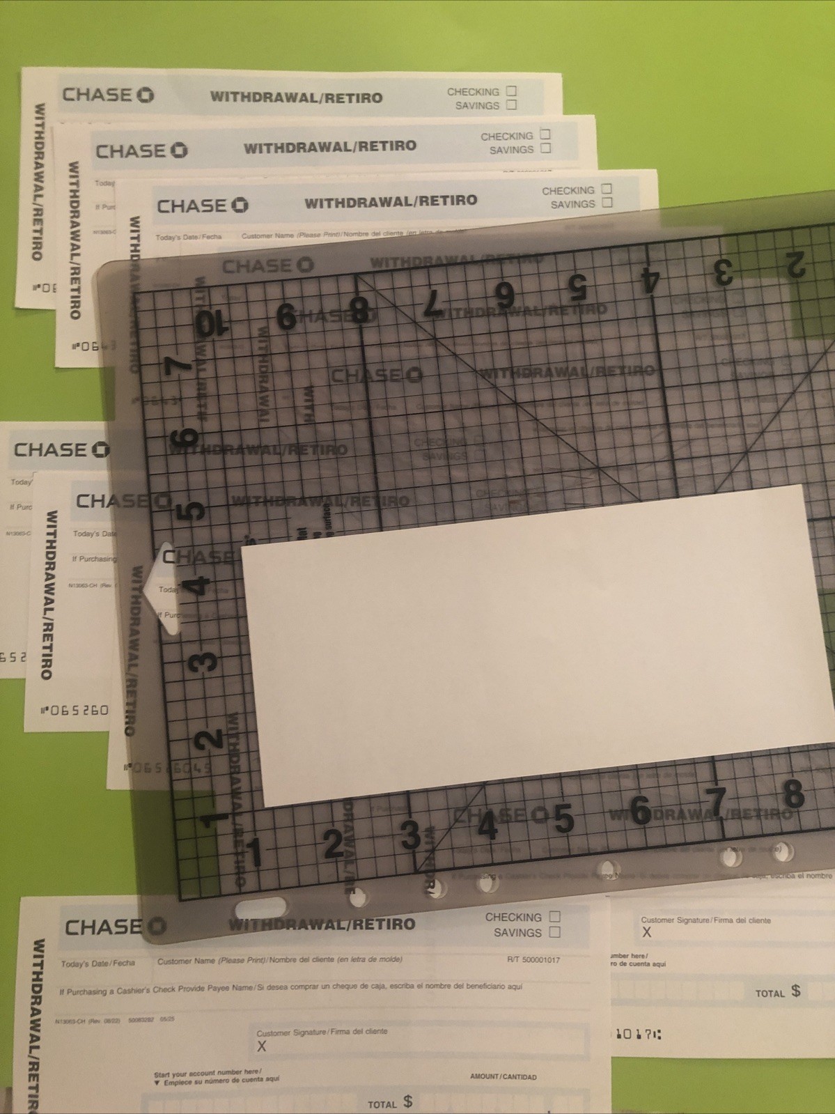 14 CHASE Bank Withdrawal Slips, Banking Supplies, Cash from Checking or Savings