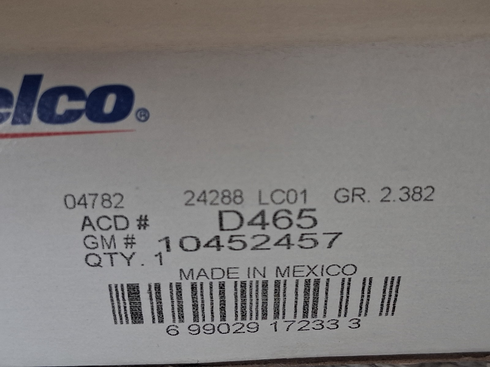 AC Delco D328A Distributor Cap & AC Delco D465 Rotor Chevy GMC 4.3 V6