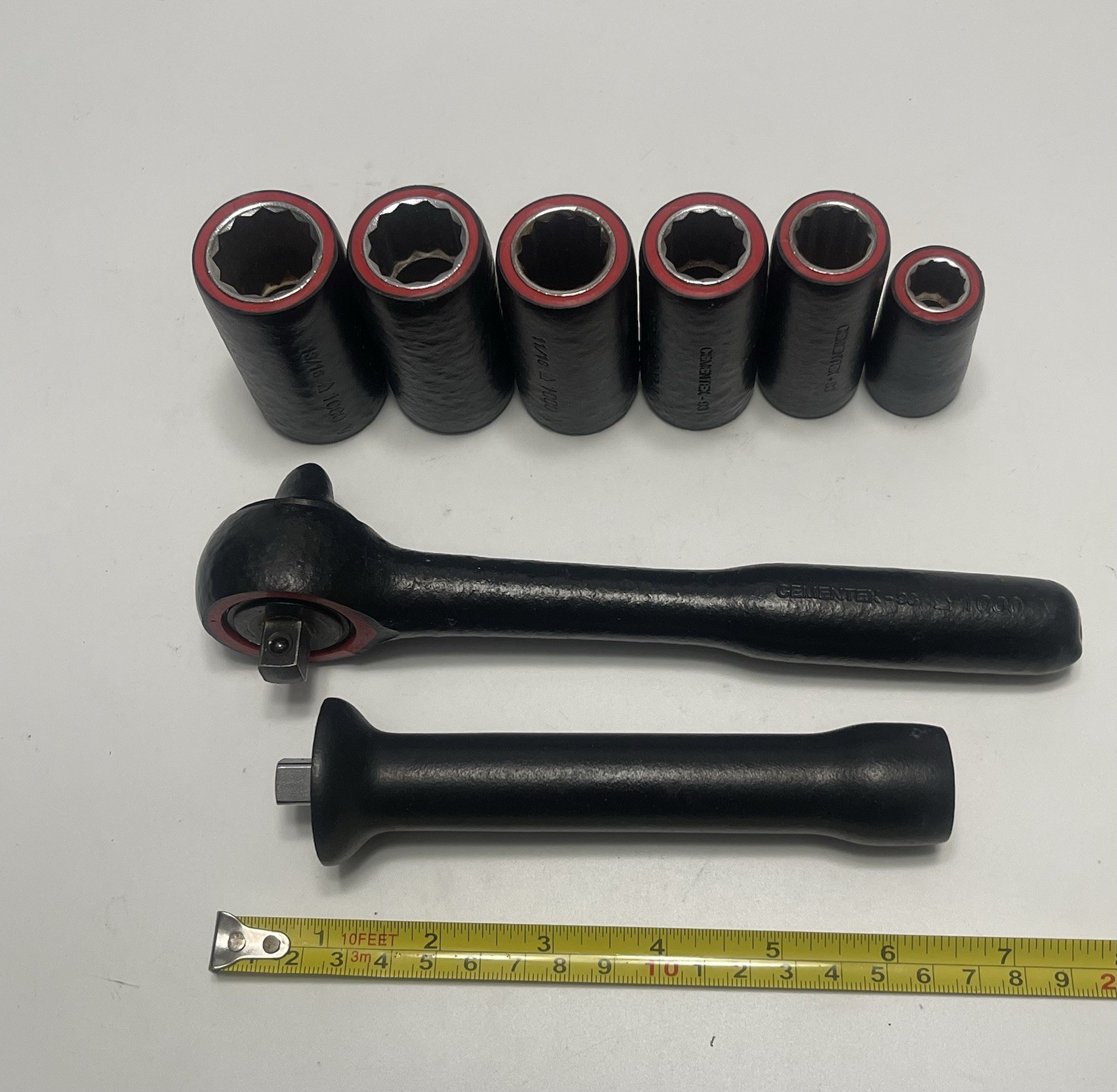 Cementex 1000V Insulated 3/8″ Dr. Ratchet , Socket Set , EXCELLENT