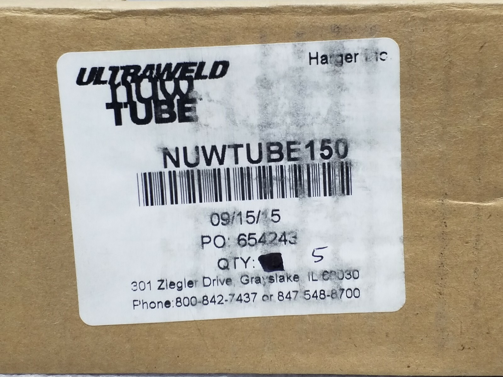 NEW ULTRAWELD METAL NUWTUBE150 LOT OF 5