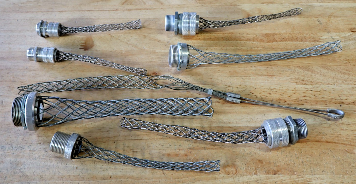 Lot of 8 HUBBELL Kellems ALUMINUM CORD GRIP – Various Sizes