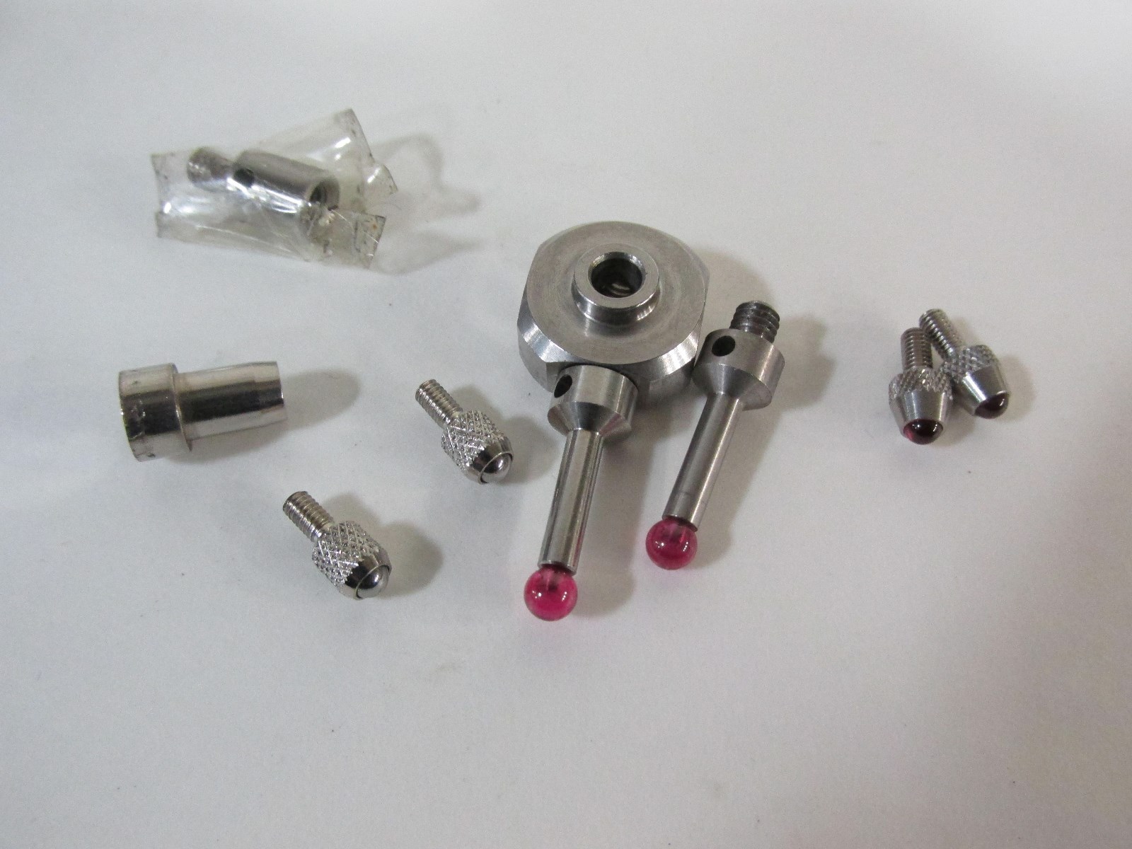 Gleason Works Probes 4 Ruby Tipped 2 Silver Steel 3 Adapters 40623GN