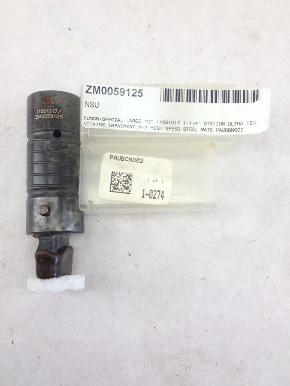 NEW! MATE PRECISION TOOLING PAUBBNQ02 LARGE “D” PUNCH ZM0059125 (H158)