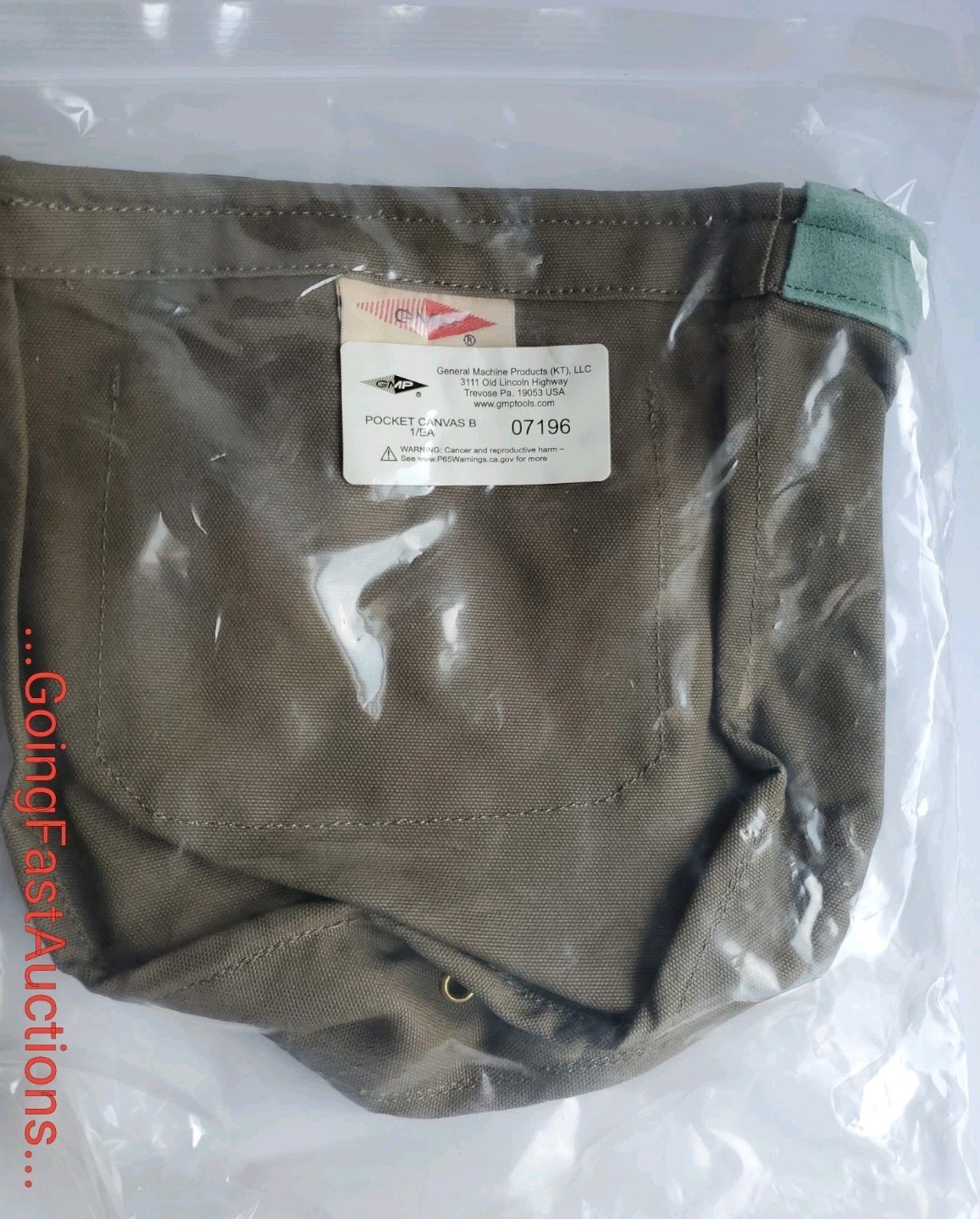 GMP Canvas Linesman Pocket Tool Bag B # 07196 Electrician Telco Aerial Work