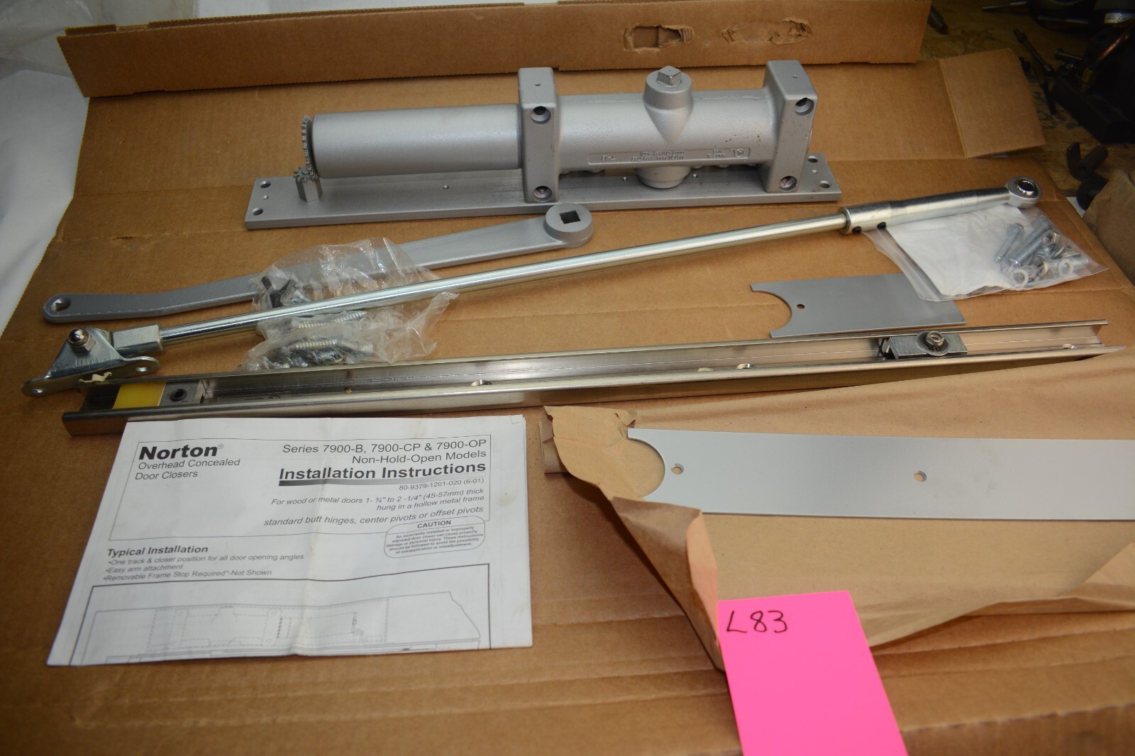 7905-689-RH Norton 7900 Series Overhead Concealed Closer Spring Size 5 in Alumi
