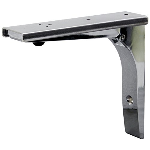 Component Hardware J17-4273 Folding Removable Shelf Bracket – Stainless Steel