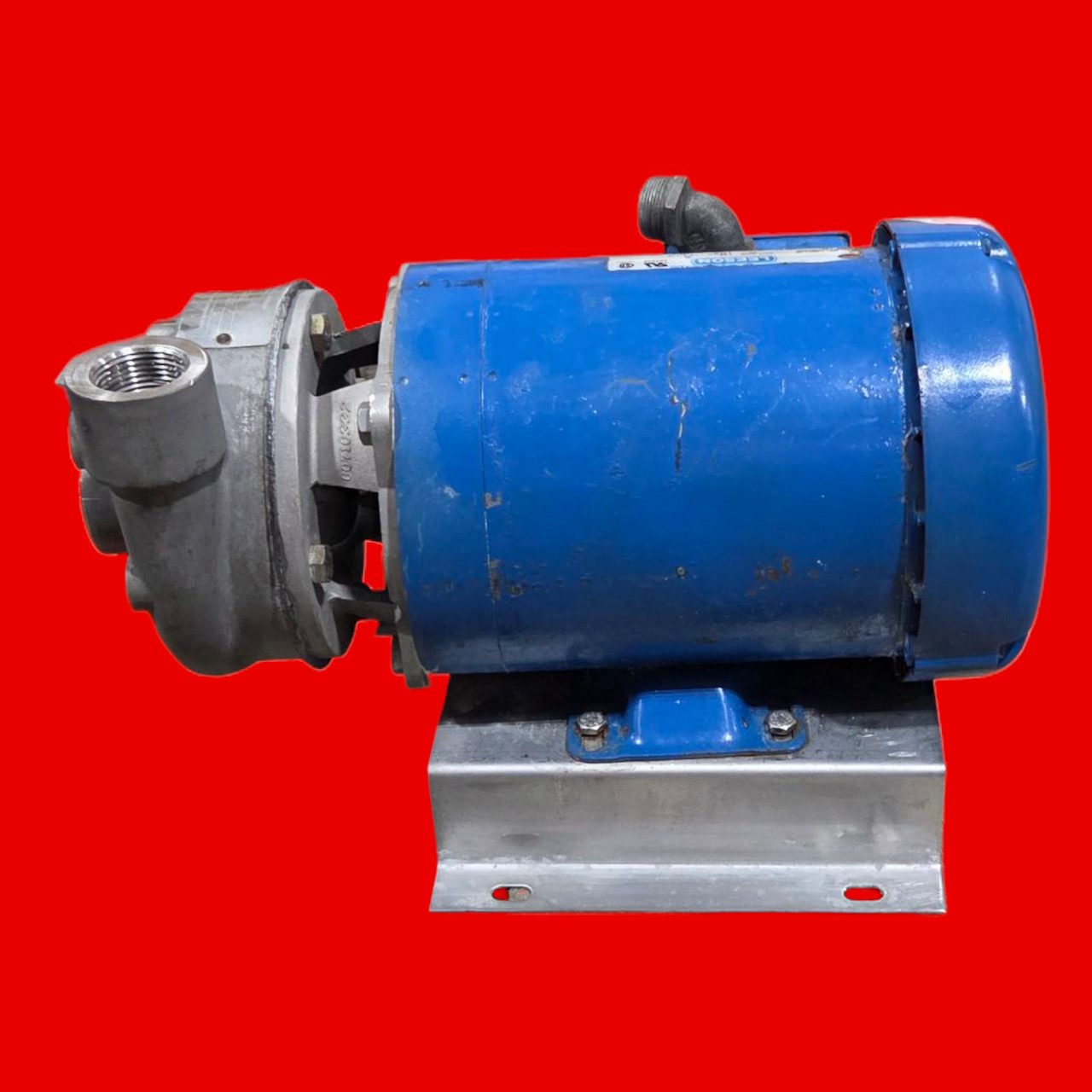 Ingersoll-Dresser Centrifugal Pump 1.25X1X4″ Type 1000 w/ Leeson 1.5 HP Motor, 3