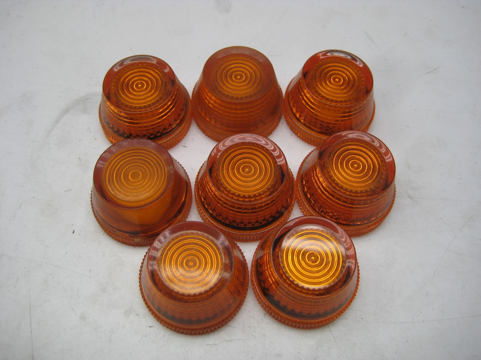 INDUSTRIAL SPARE LOT OF 8 PILOT LIGHT LENS AMBER NSNP