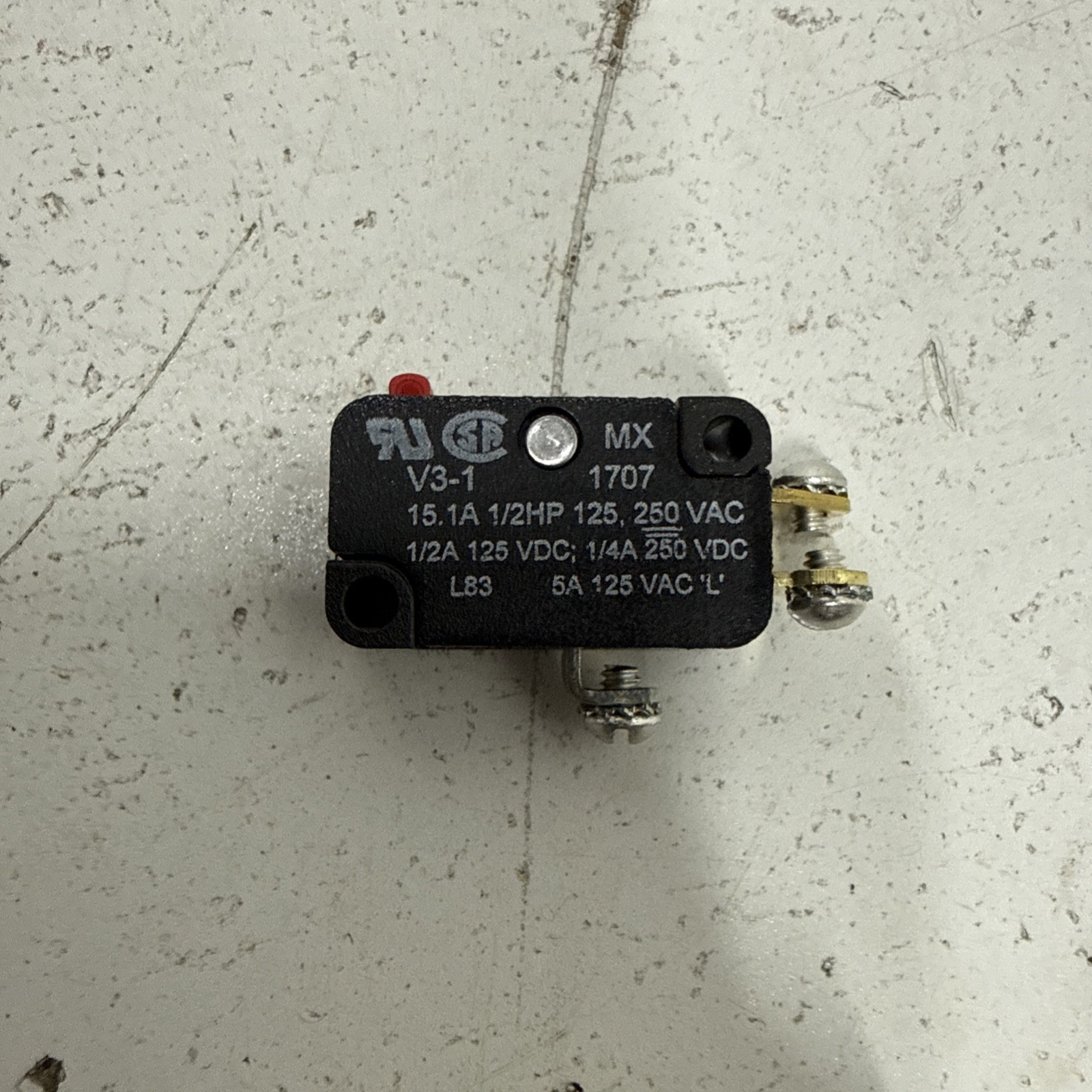 QTY-4) Micro Switch V3-1 Snap Action Pin Plunger **NOS**