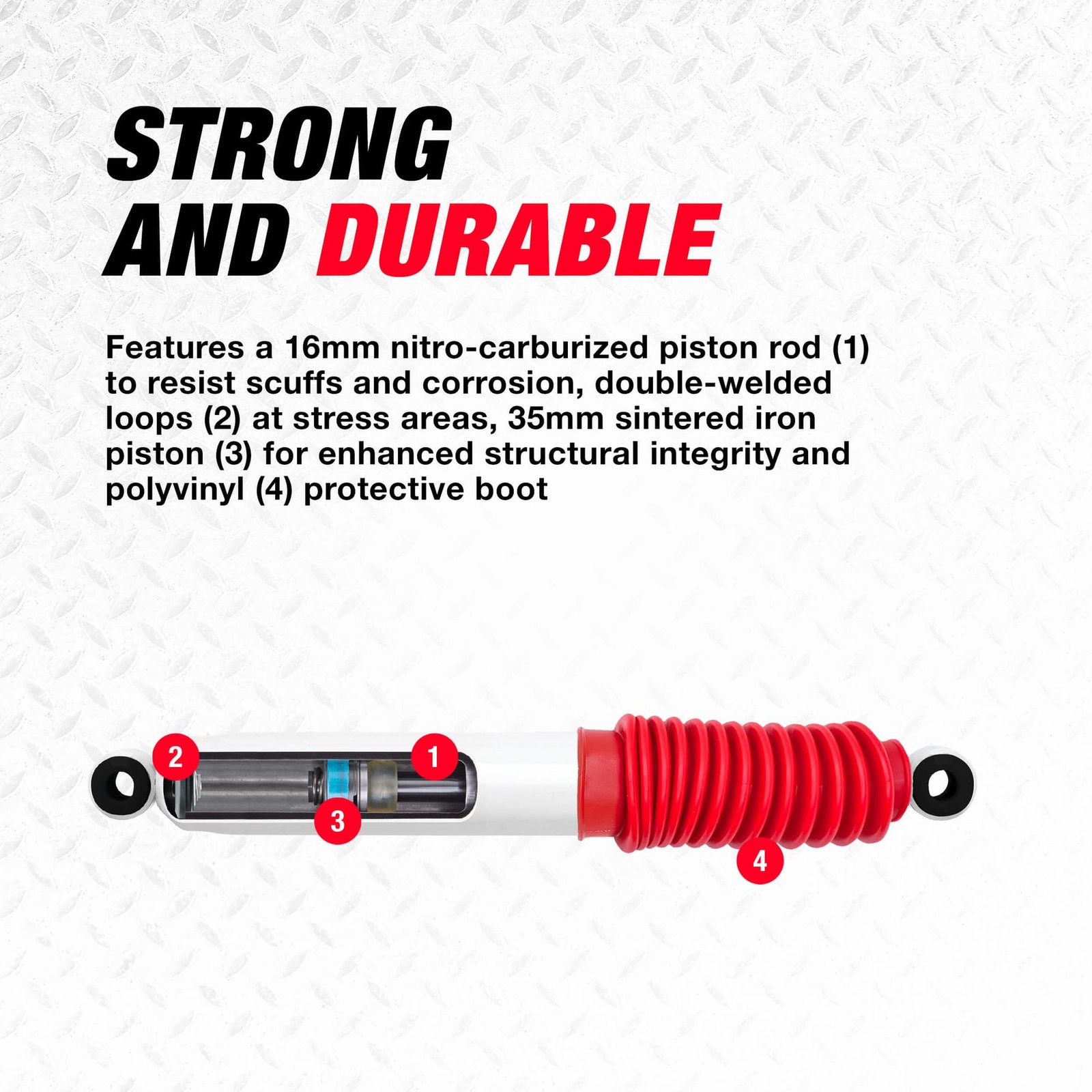 Rancho RS5000X Suspension Shock Absorber RS55328 New Open Box White