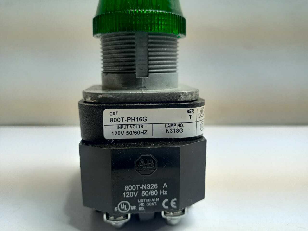 Abb 800T-PH16G Pilot Light Ser T Input 120V 50/60Hz Lamp Number N318G