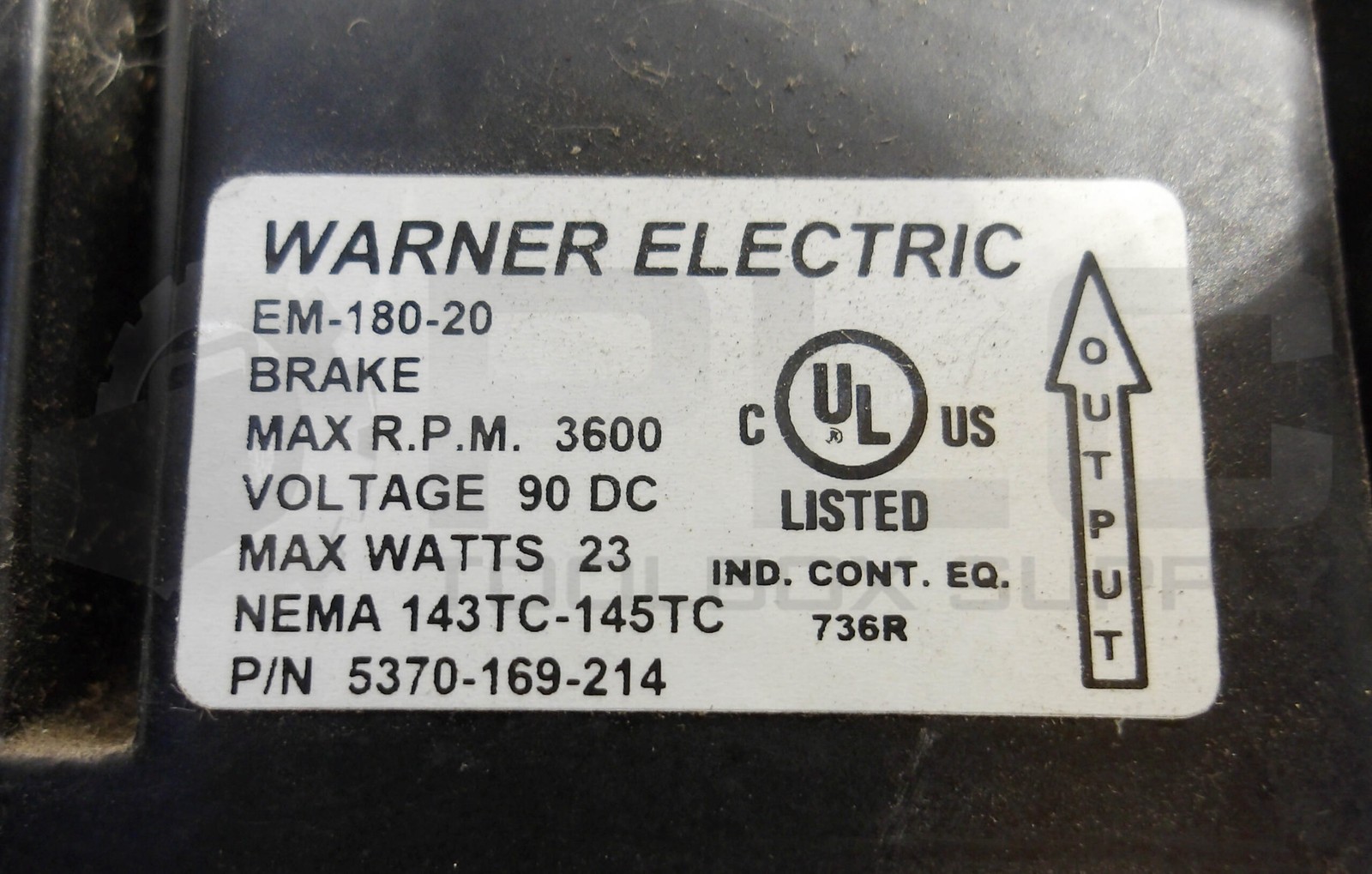 NEW WARNER ELECTRIC EM-180-20 BRAKE 90 DC 23W 5370-169-214 *READ*