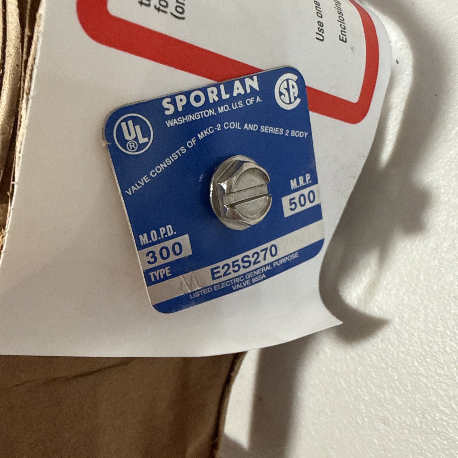 Sporlan E25S270 Solenoid Valve