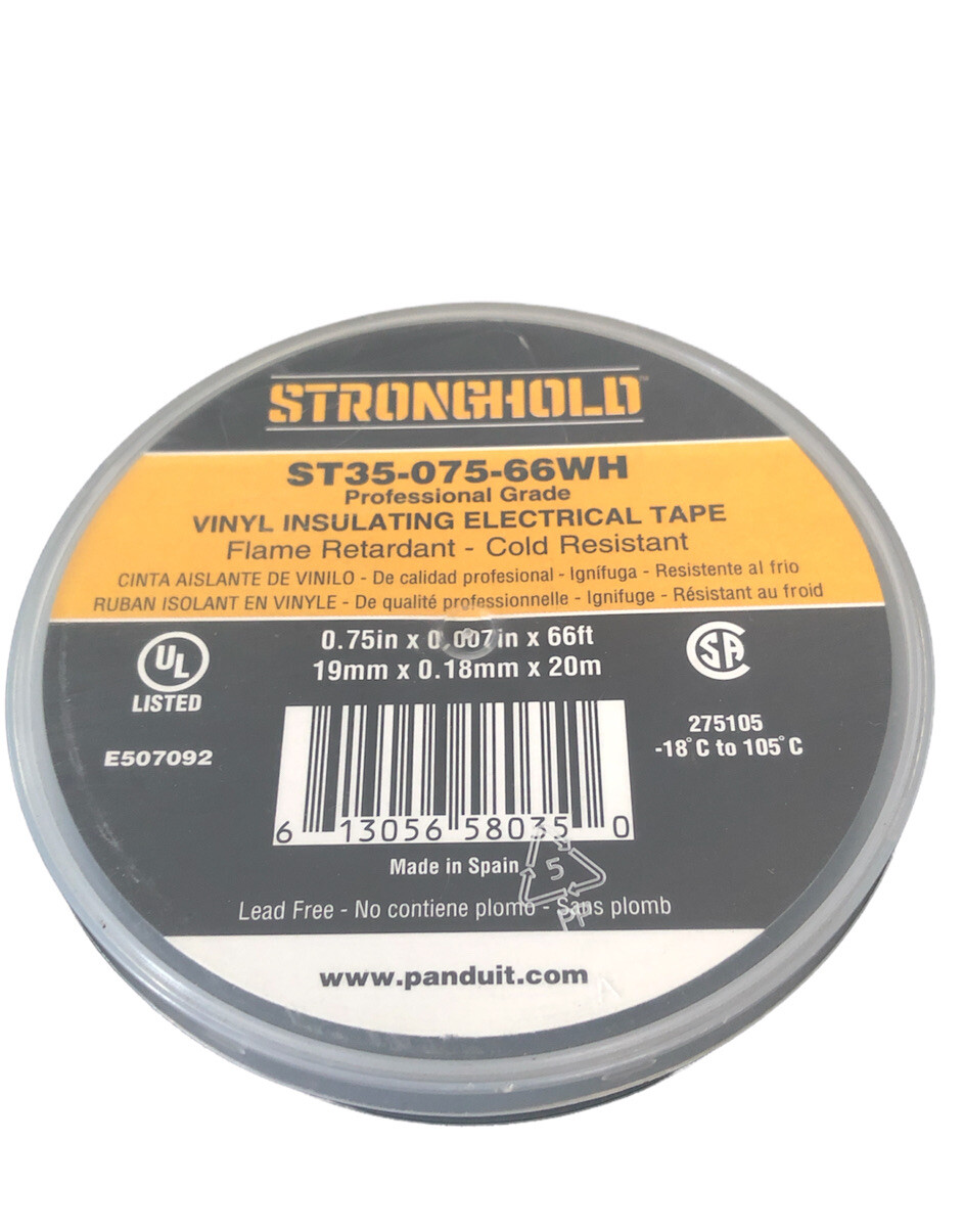 PANDUITST 35 Series Professional Grade PVC Electrical Tape, 7 mil Thick, White