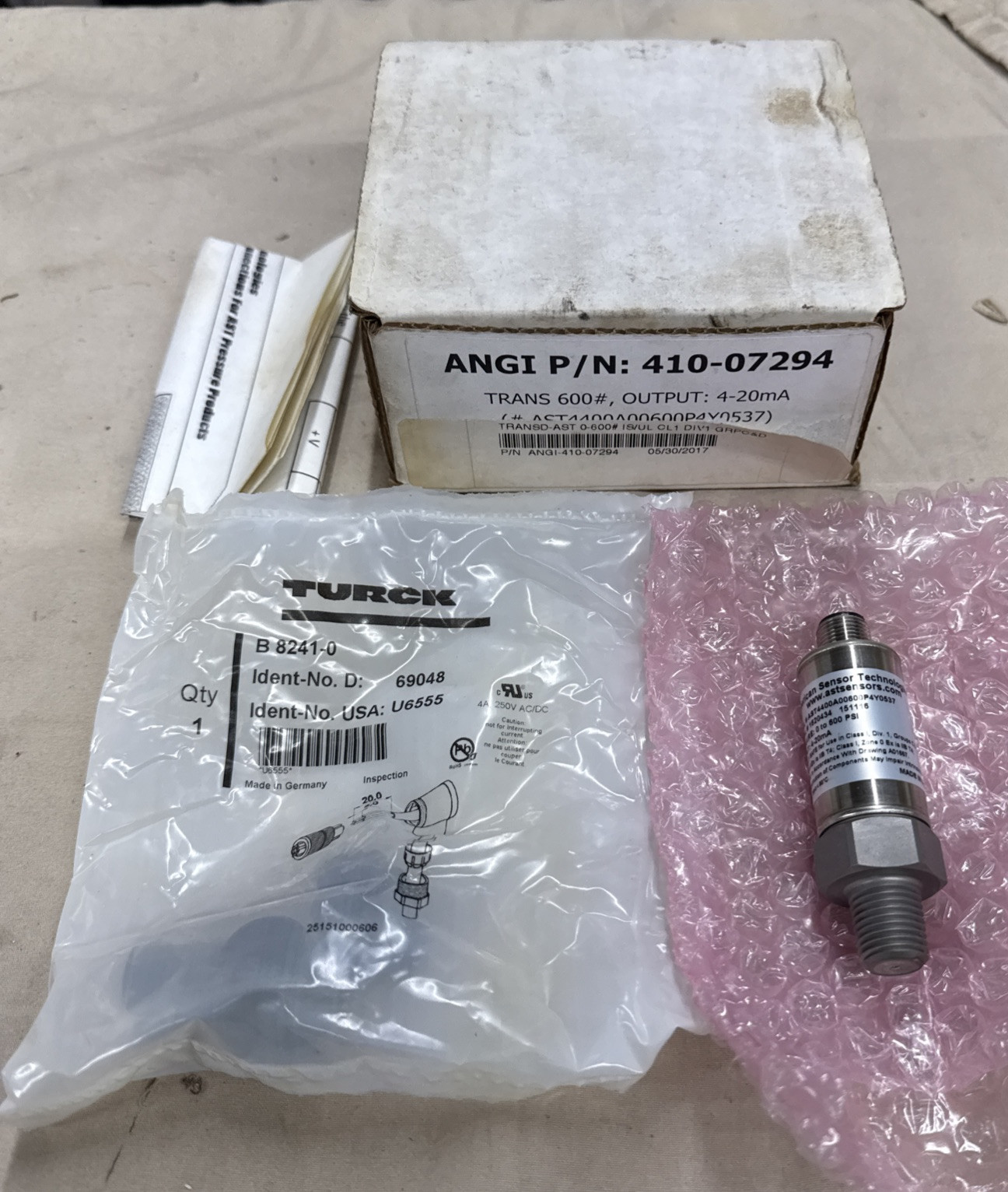 New AST American Sensor Technology AST4400A00600P4Y0537 Sensor