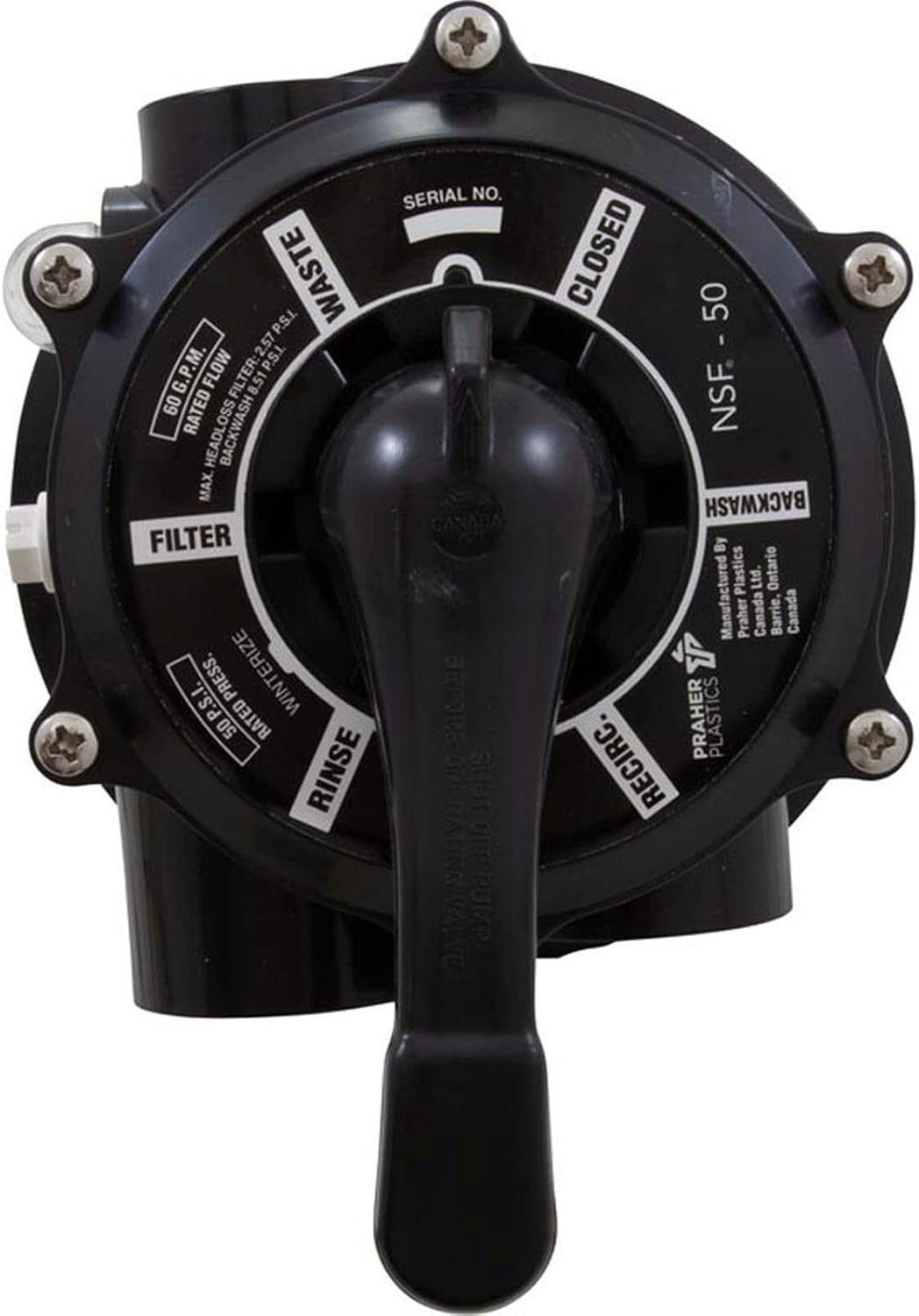 Praher TM-12-L 1.5 Top Mount Multiport Valve with 8.25 Clamp Flange