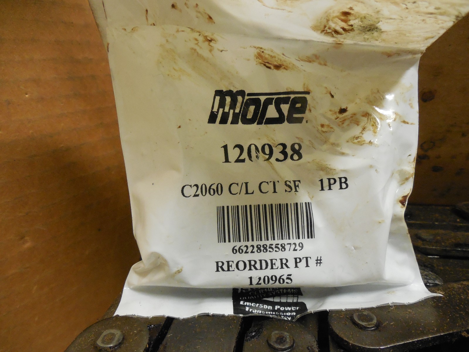 MORSE ROLLER CHAIN 119822 C2060HR 10′ FT. LENGTH W/ CONNECTING LINK 120938