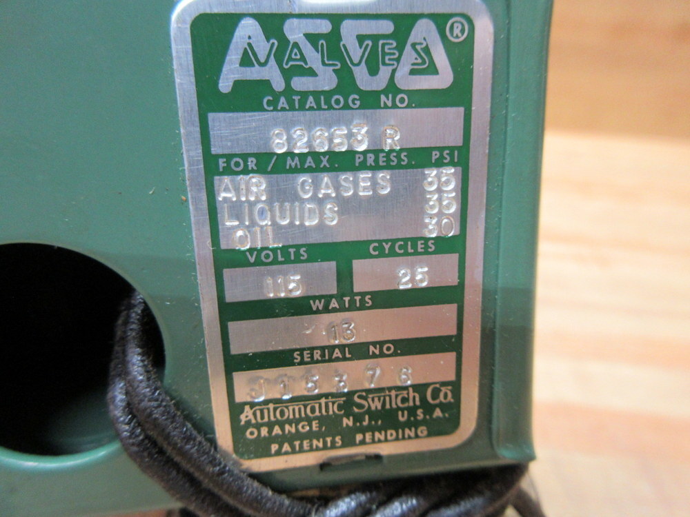 Asco 826-53-R Solenoid Valve 82653R