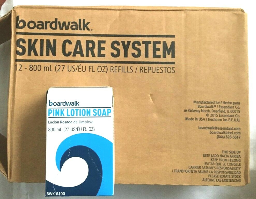 Boardwalk Mild Cleansing Pink Liquid Lotion Soap 27 Oz Lot of 12 BWK 8100 NIB