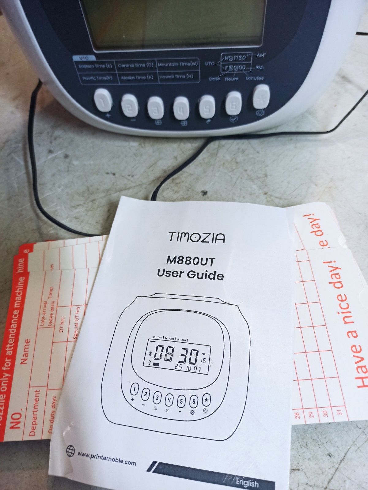 Time Clock for Employees Timozia M880ut