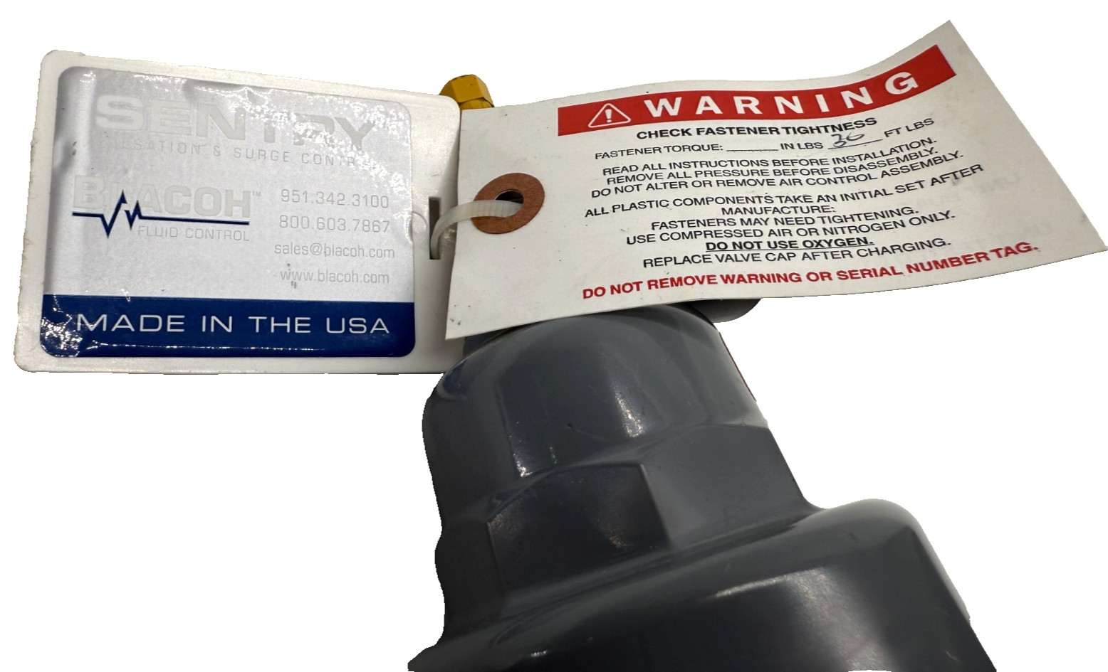 Blacoh RC-10X-W50 Pulsation Dampener Sentry III 0.500″FNPT, 150PSI Max