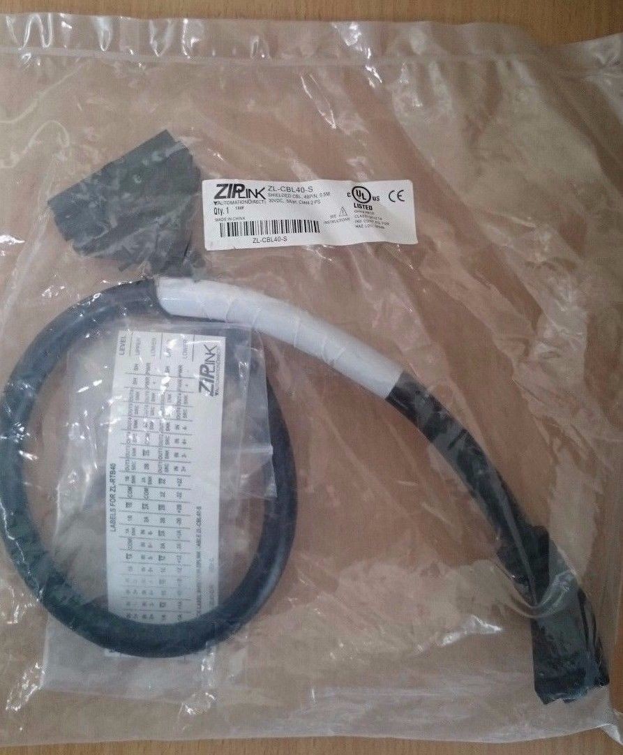 ZIPLink Automation Direct ZL-CLBL40-S Cable 40 Pin I/O PLC 24AWG 0.5m