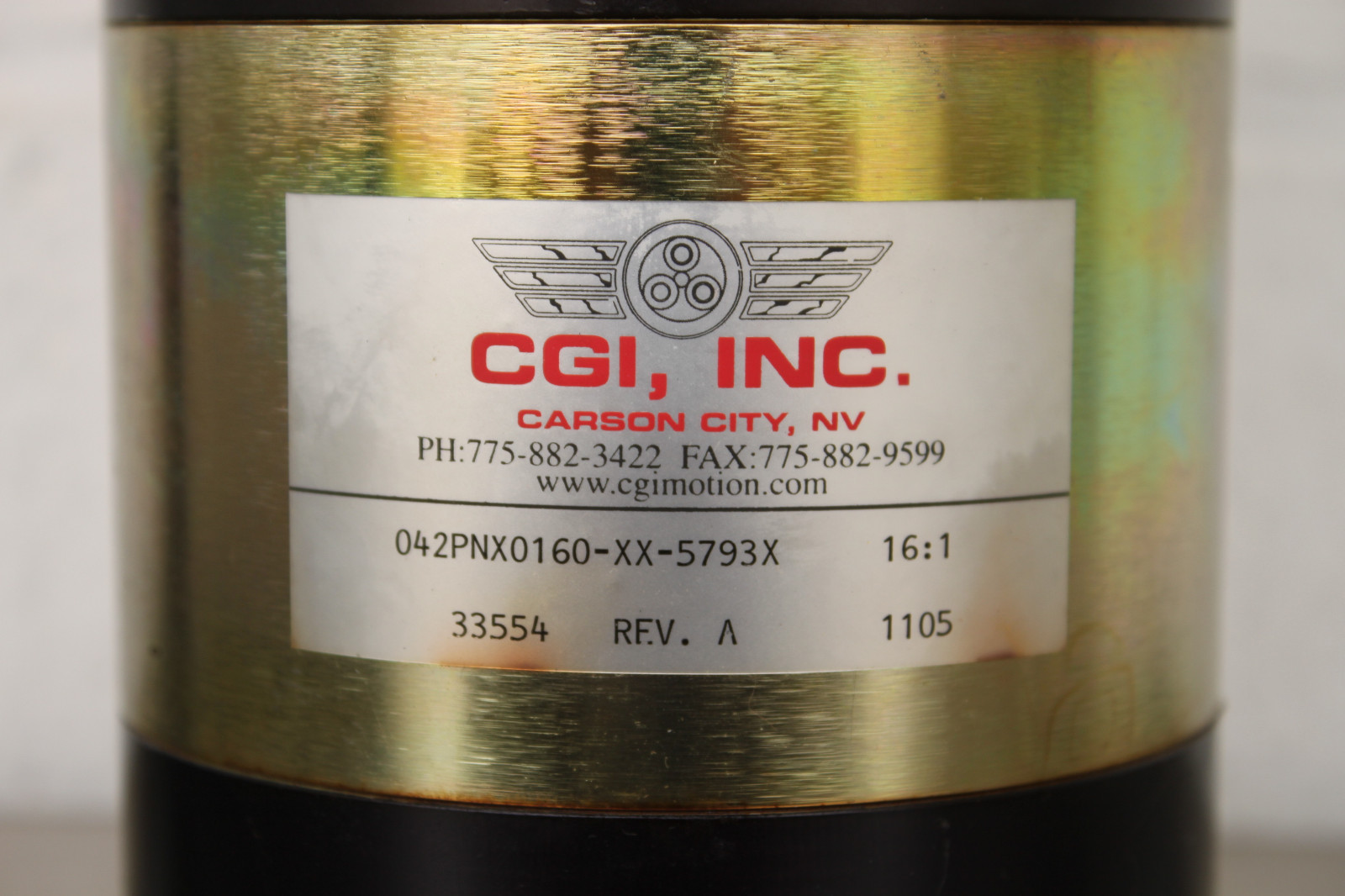 CGI MOTION 042PNX0160-XX-5793X RATIO 16:1 GEAR HEAD