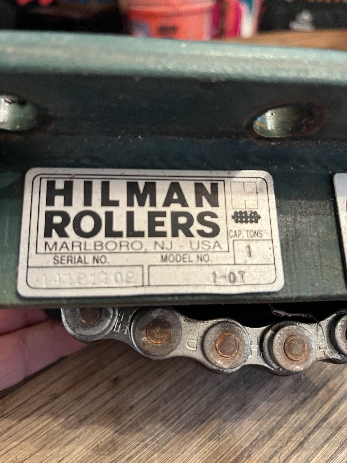 (1) Hillman Rollers 1-0T 1 Ton