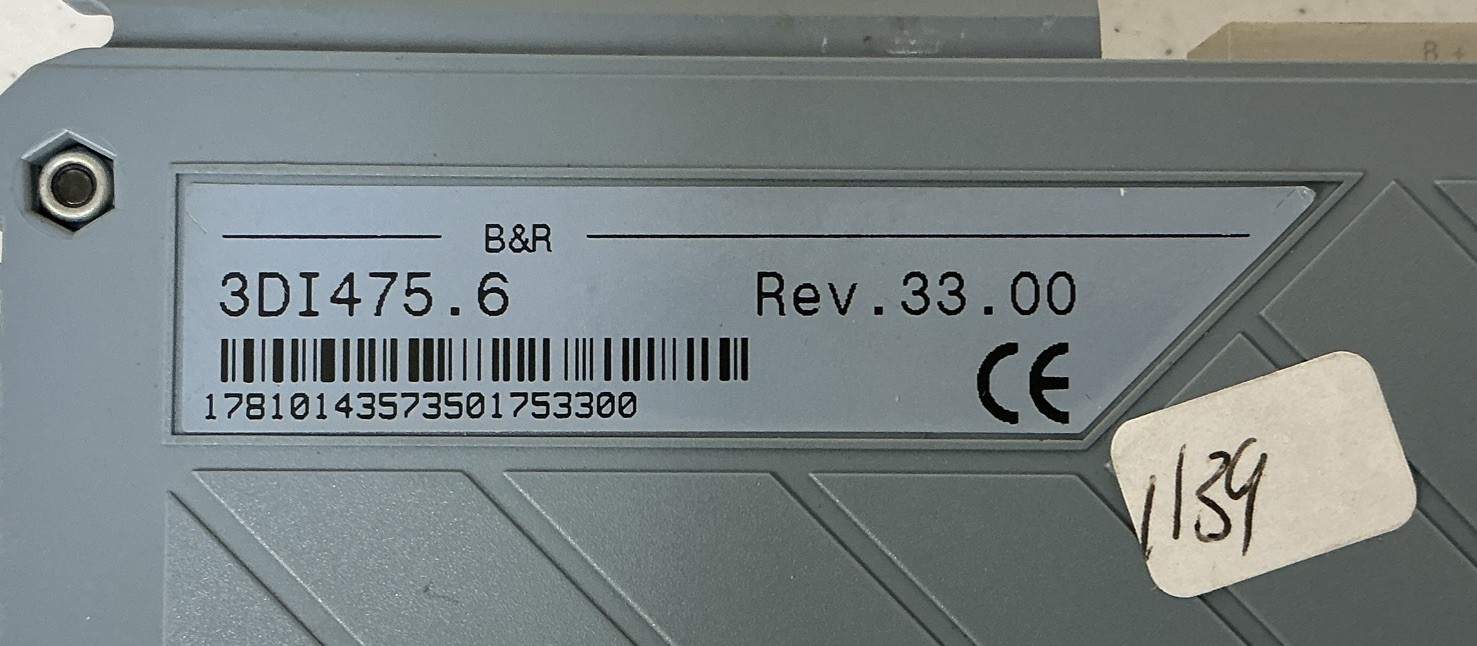 B&R AUTOMATION 3DI475.6 REV. 33.00, DIGITAL INPUT MODULE, FREE SHIPPING
