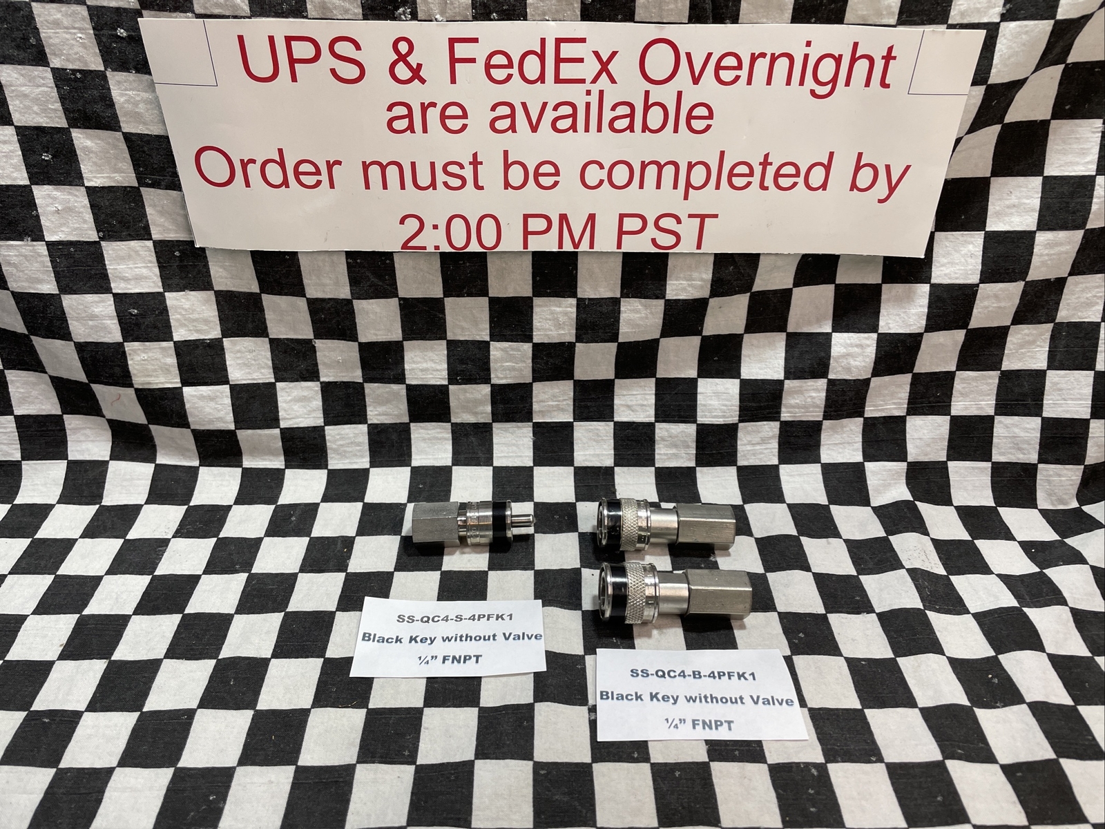 SWAGELOK Quick Connect Black Key 1/4″ FNPT, SS-QC4-S-4PFK1 & SS-QC4-B-4PFK1#N24D