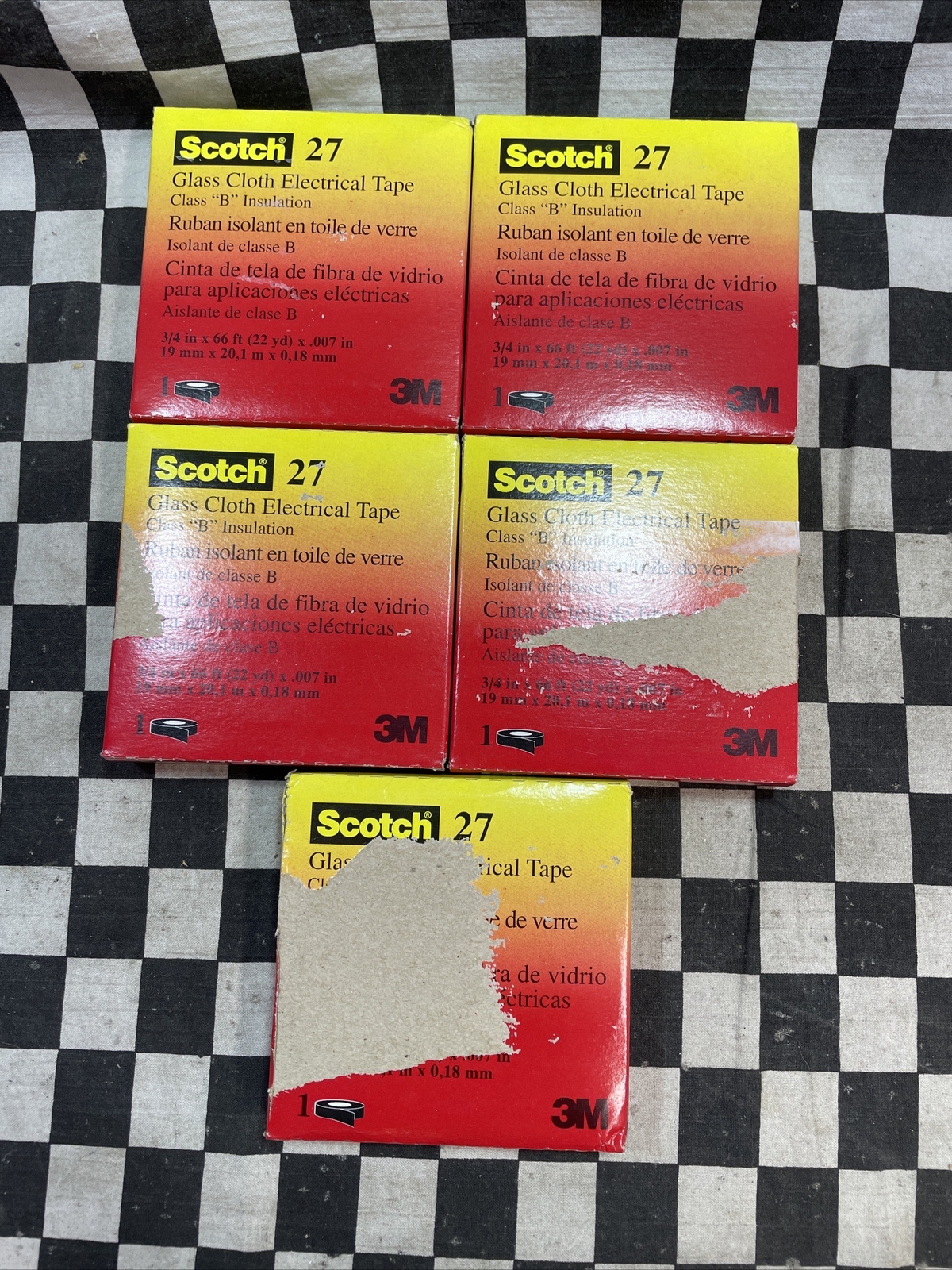 3M 27 Glass Cloth Electrical Tape 27 (LOT OF 5) SHIPSAMEDAY#102V6