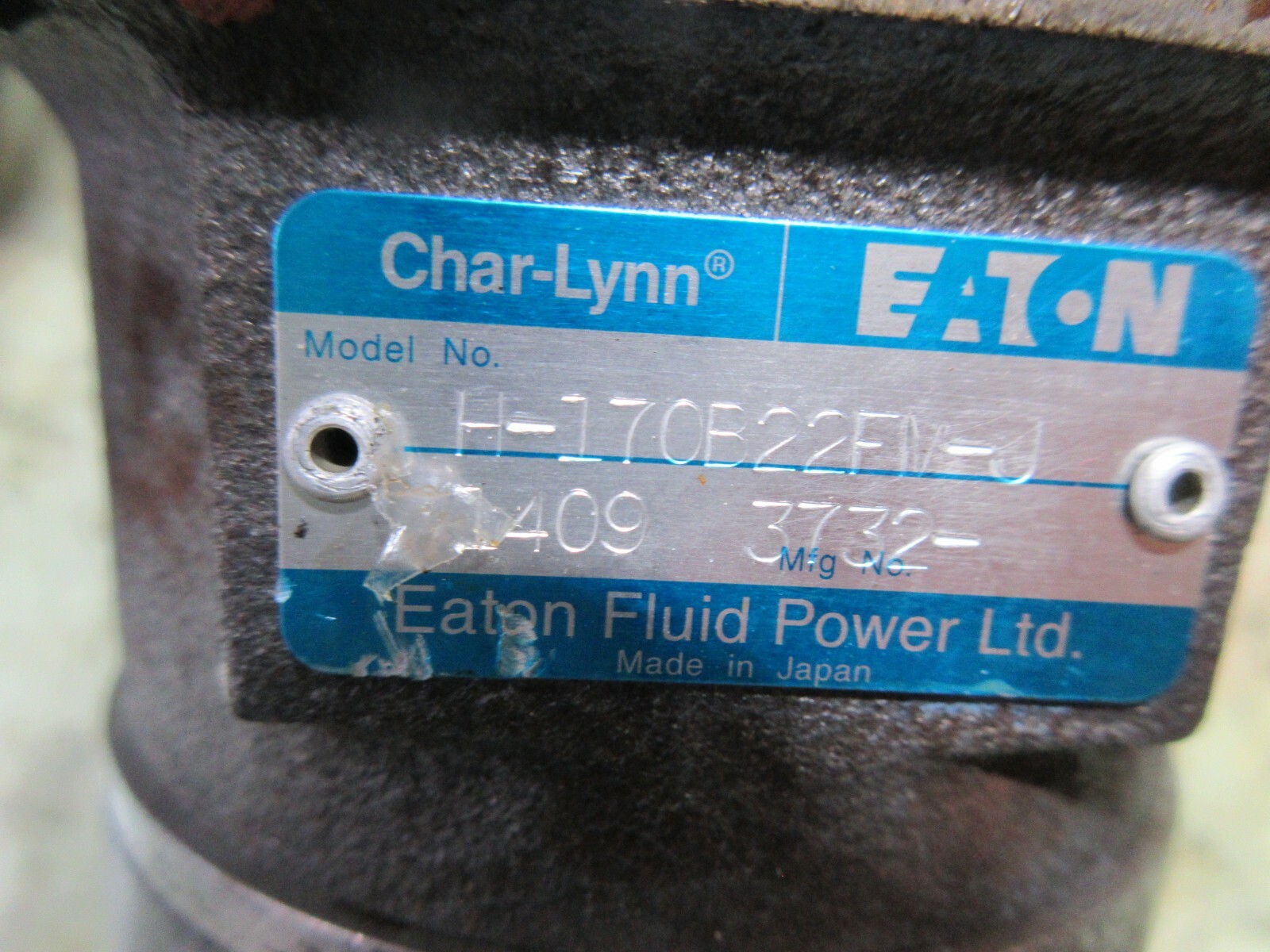 EATON FLUID CHAR-LYNN OKUMA LAW-S CNC LATHE GEAR MOTOR H-170B22FM-J EACH 1